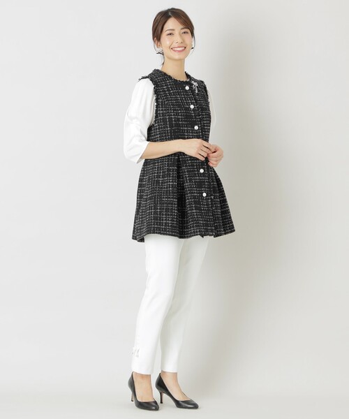 「TO BE CHIC」 7分袖ブラウス 40 オフホワイト レディース_画像3