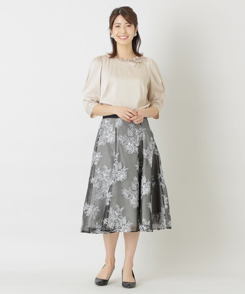 「TO BE CHIC」 7分袖ブラウス 40 オフホワイト レディース_画像4