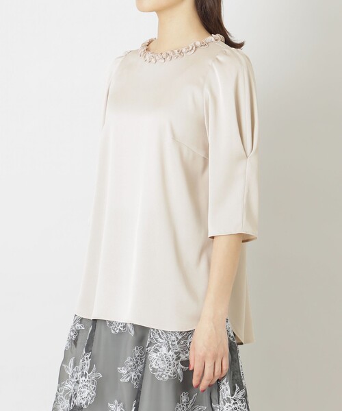 「TO BE CHIC」 7分袖ブラウス 40 オフホワイト レディース_画像6