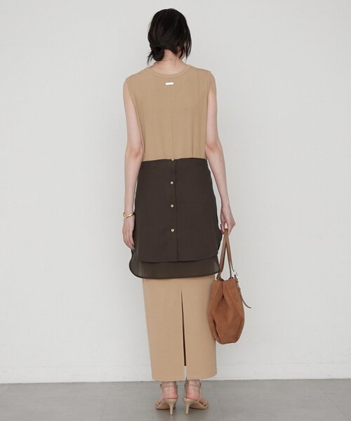 B'z マキシワンピ&ガチャ リメイクバックとスカート 確認用 Loungedress（ラウンジドレス） ワンピース カットマキシワンピース