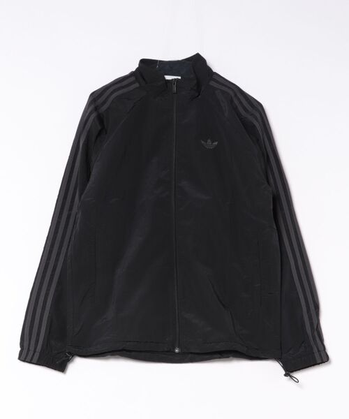  フード付き コーティング ジャケット ジャージ ブラック 黒 adidas（アディダス） コート ジャケット ウェア M 3ST WIND TT(SK
