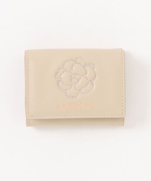 INGEBORG（インゲボルグ） 財布 カメリア刺繍入り本革三つ折り財布