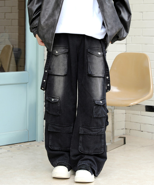 「neos」 デニムパンツ MEDIUM ブラック メンズ_画像2
