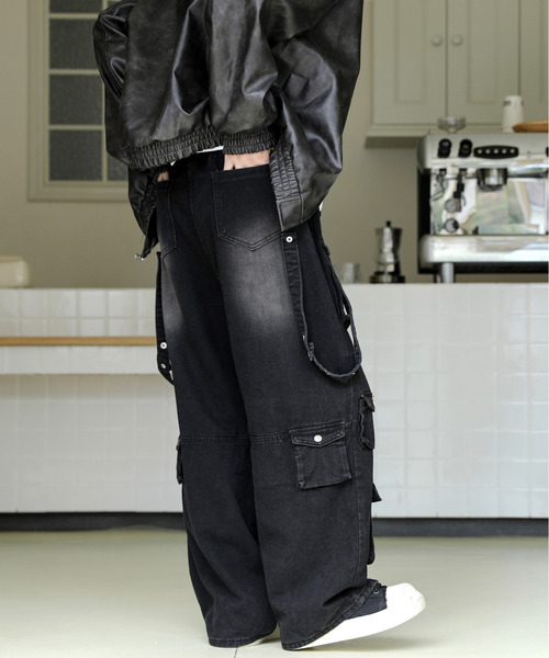 「neos」 デニムパンツ MEDIUM ブラック メンズ_画像5