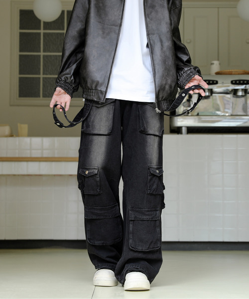 「neos」 デニムパンツ MEDIUM ブラック メンズ_画像7