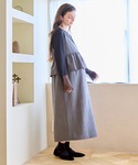 マタニティ ペプラムキャミワンピ×シアーカット...の詳細画像3