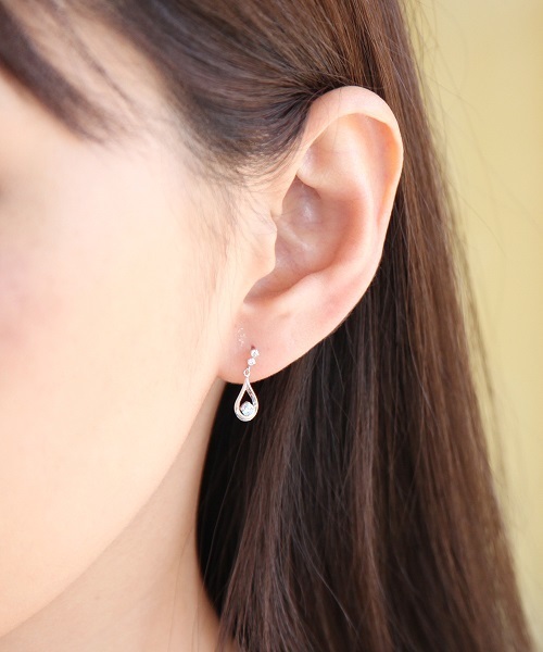 CANAL 4℃（カナルヨンドシー） ピアス K10ホワイトゴールドピアス