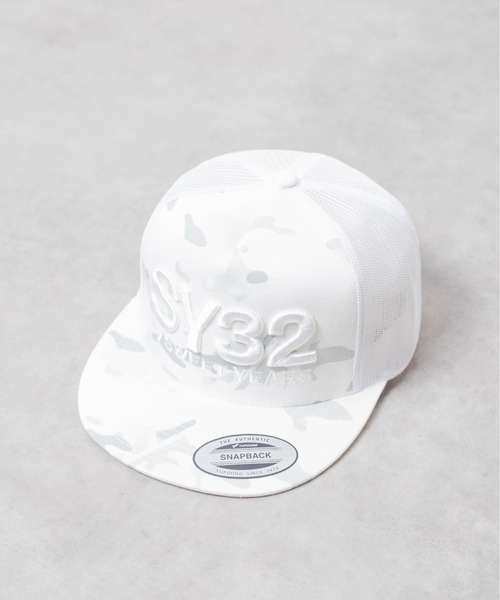 SY32 キャップ SY32 by SWEET YEARS 「HIGH FREQUENCY PRINT CAP」BLACK【エスワイ