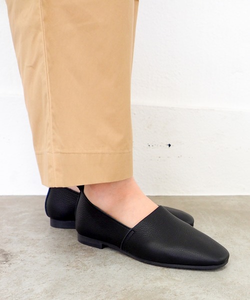 enあしながおじさん パンプス 防水｜Lカットフラットシューズ 5360373