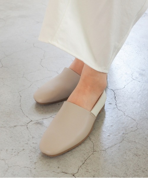 enあしながおじさん パンプス 防水｜Lカットフラットシューズ 5360373