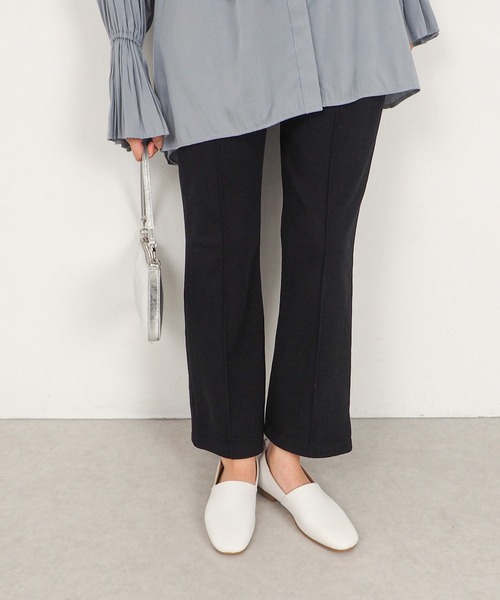 enあしながおじさん パンプス 「本革/日本製」防水｜Lカットフラット