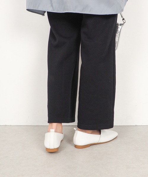 enあしながおじさん パンプス 「本革/日本製」防水｜Lカットフラット