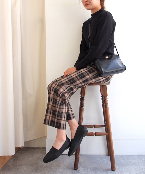 ローレンラルフローレン パンプス レザー ゴールド金具 ブラック B7 24.5 enあしながおじさん パンプス 防水｜Lカットフラットシューズ