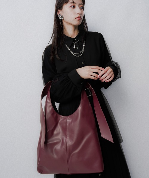HARE トートバッグ シンセティックレザーショッパートートバッグ