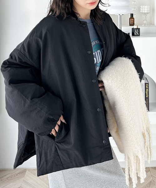 Java ジャケット ノーカラージャケット ジャバコラボ」軽くて暖かい