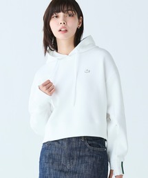 ラコステ  パーカー　レディース LACOSTE（ラコステ） パーカー ワイド＆クロップドフードスウェット