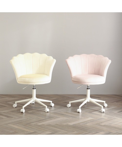 Francfranc 家具 シェル デスクチェア ピンク : ZOZOTOWN Yahoo