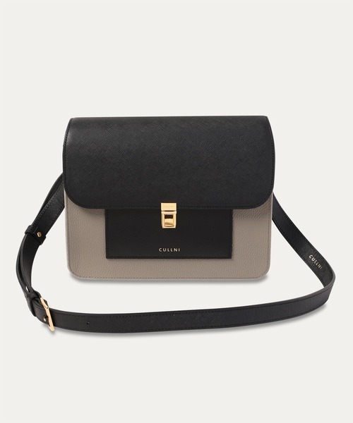 ショルダーバッグ Leather Flap Shoulder Bag メンズ レディースの画像