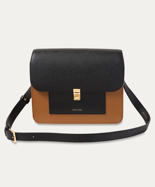 ショルダーバッグ Leather Flap Shoulder Bag メンズ レディースの画像