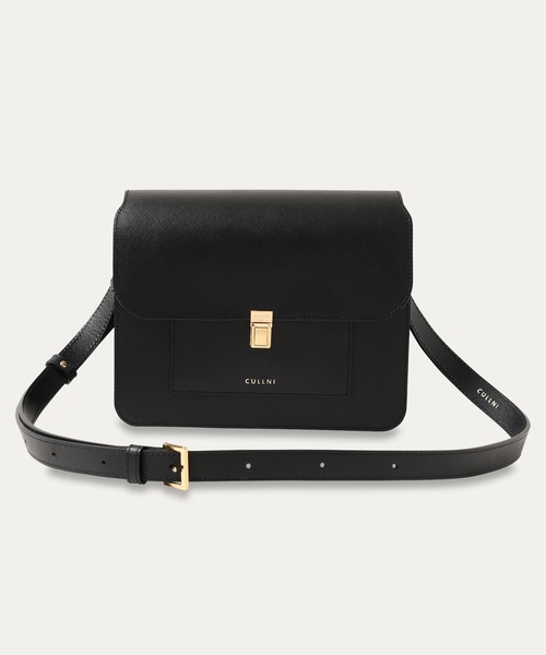 ショルダーバッグ Leather Flap Shoulder Bag メンズ レディースの画像