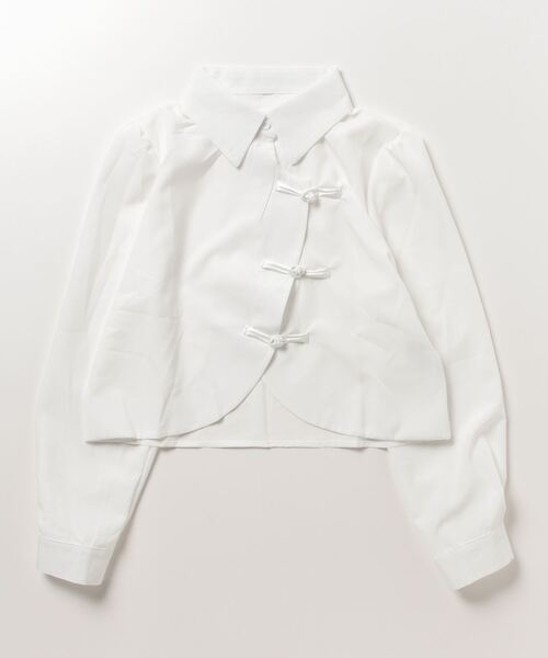 トゥジュー　シャツ　レディース　2　チャイナボタン　ジャケット　ブラウス　ワイド チャイナボタンシャツジャケット｜BIGI online store - ビギ