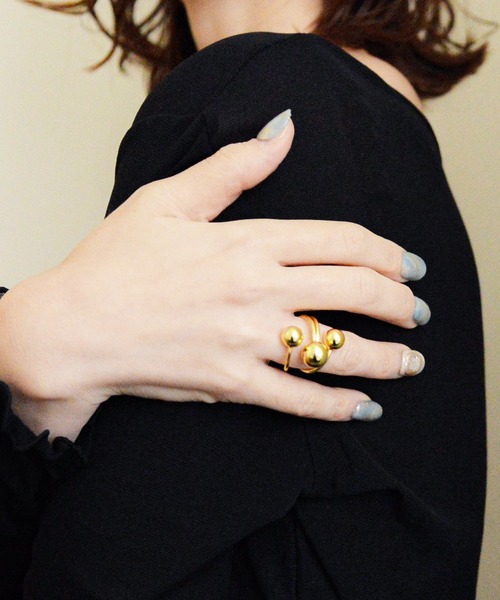 styiro（スタイロ） 指輪 リング ニッケルフリー メタルボールデザイン