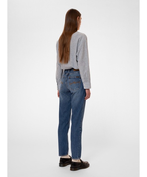 NUDIE JEANS ヌーディージーンズ 　ストライプシャツ Nudie Jeans｜ヌーディージーンズのシャツ/ブラウス（ブルー