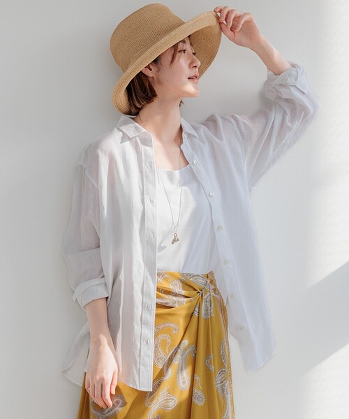 23区 ブラウス シャツ 「Oggi8月号掲載/洗える」LIBECO
