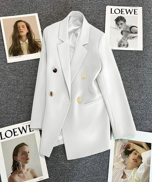 BLANC FICELLE ジャケット テーラードジャケット ダブル テーラード