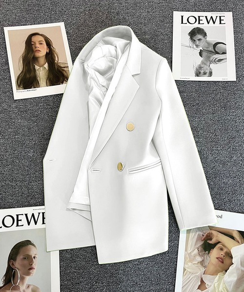 BLANC FICELLE ジャケット テーラードジャケット ダブル テーラード