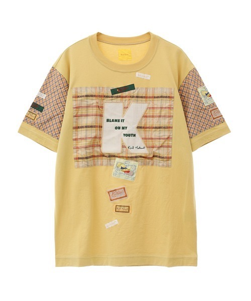 Karl Helmut tシャツ オリジナルチェックパッチワークTシャツ