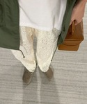 ワイドパンツ パンツ レースシアーパンツ(ch...の詳細画像4
