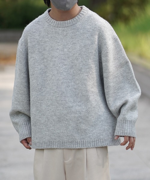 molk セーター ニット 「molk」バルーンスリーブメランジニット メンズ