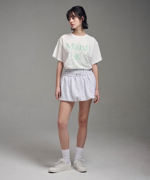 Mardi 花刺繍 Mardi Mercredi tシャツ TSHIRT FLOWERMARDI レディース メンズ