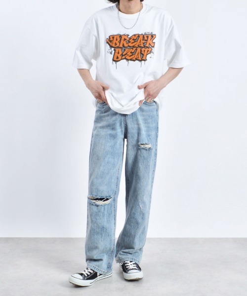 tシャツ 「MODISH GAZE」MADE IN JAPAN 半袖Tシャツ(CP) レディース メンズ セール】【MODISH GAZE】properly刺繍半袖Tシャツ（Tシャツ