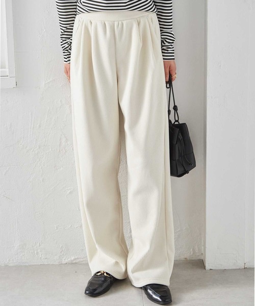 RANAN（ラナン） パンツ 「S-LL展開/新色追加」あったか裏起毛ニット