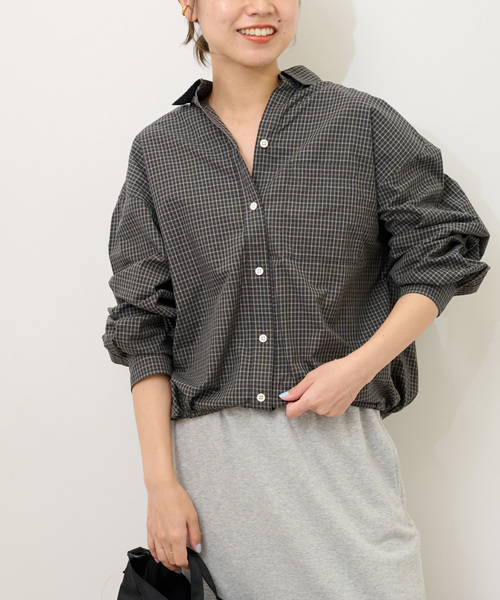 journal standardオーガニックコットンドロストチェックシャツ JOURNAL STANDARD relume ブラウス シャツ オーガニックコットン