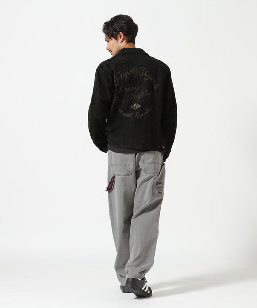 美品 AVIREXスウェードレザーJKT AVIREX 革ジャン ライダース AGED SUEDE SOUVENIR JACKET