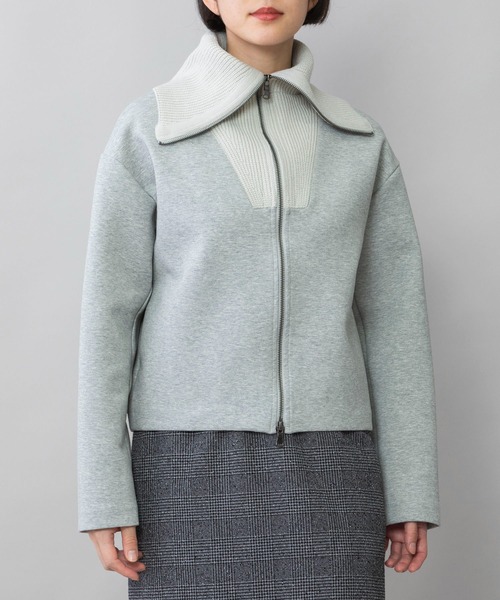 美品　ハチヤーズ　レディース　ダンボールニット　モックネック　トップス 8YARDS / Women's Backslash MockNeck | White