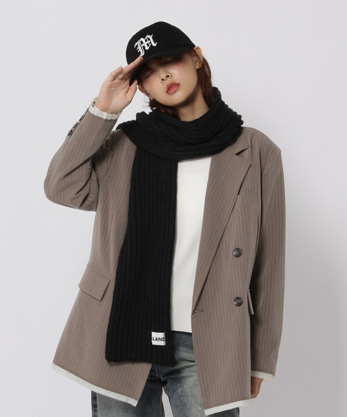 ALAND マフラー ストール 「UNISEX」ALAND／ニットリブマフラ