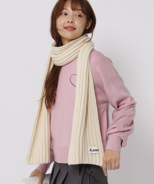 ALAND マフラー ストール 「UNISEX」ALAND／ニットリブマフラ