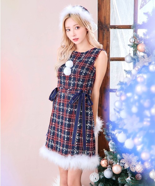 sugar nine コスプレ サイドリボンツイードサンタコスプレ「サンタコス