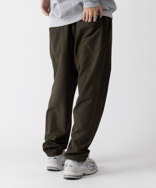 3タッグワイドストレートチノSS23 チノパン ハイウエストタックワイドストレートチノパンツ