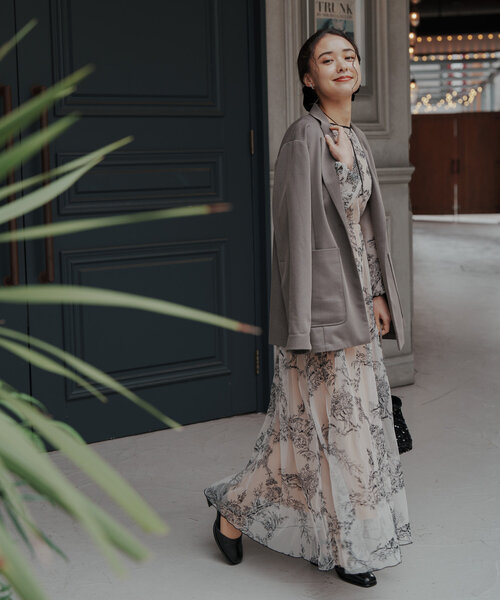 【Kastane】 embroidery organdy dress サイズ0 結婚式/オケージョンドレス】embroidery organdy dress