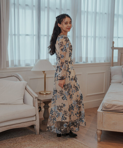 スーツ・フォーマル・ドレス kastane / embroidery organdy dress セール】【オケージョンドレス/結婚式】embroidery organdy