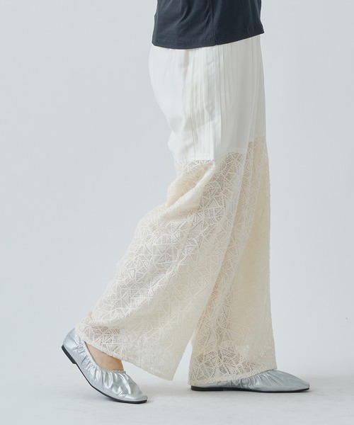 WHYTO（ホワイト） パンツ 「WHYTO. / ホワイト」 LACE COMBINATION