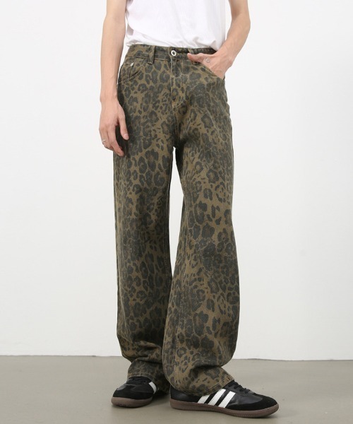 Backwards ヒョウ柄 ジョガーパンツ Backwards ヒョウ柄 ジョガーパンツ Backwards ヒョウ柄 ジョガーパンツ