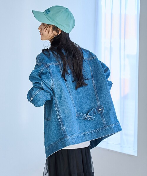 coen（コーエン） デニムジャケット gジャン デニムノーカラー