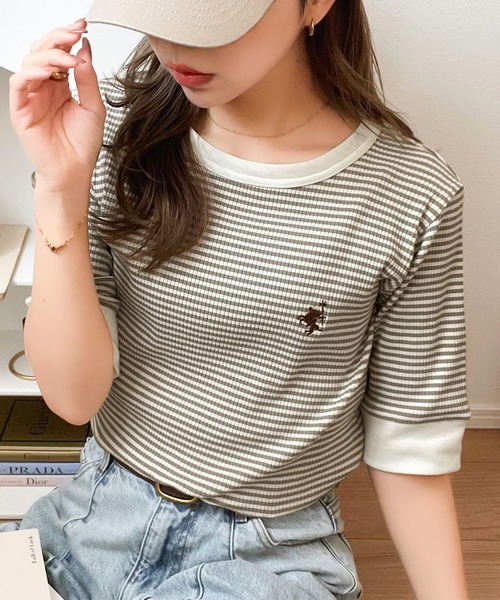 lululemon ストライプ Tシャツ サイズ2 非売品 人気！ルルレモン☆Swiftly Tech Short Sleeve 半袖 Tシャツ