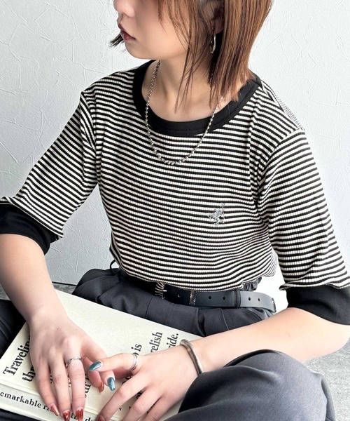 classicalelf tシャツ 大人可愛いの新定番。袖リンガーボート